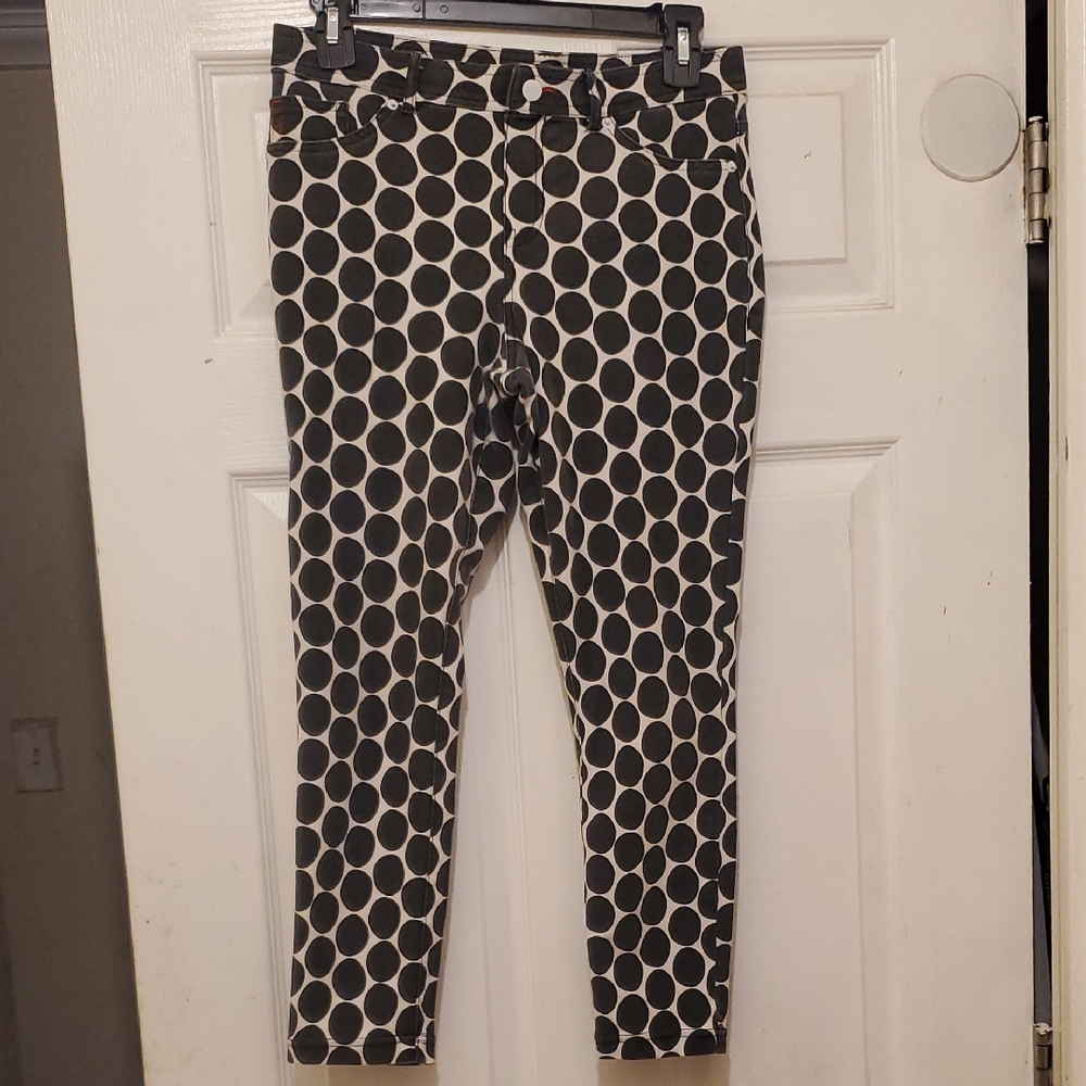 Black and White HUE Polka Dot Pants